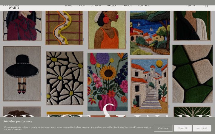 Screenshot of graceandward.com