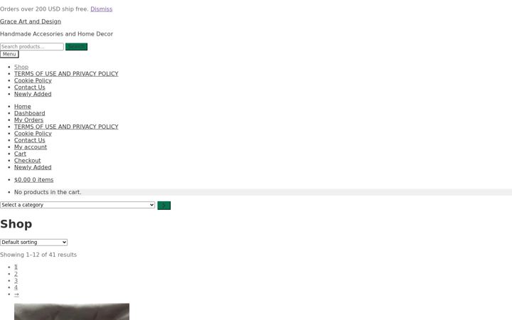 Screenshot of graceartanddesign.com