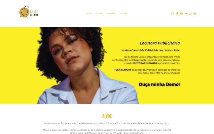 Screenshot of graceavoz.com