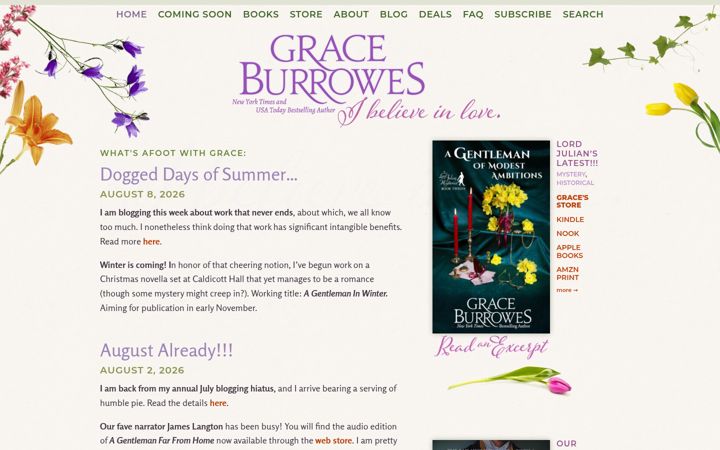 Screenshot of graceburrowes.com