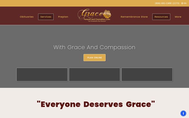 Screenshot of gracecarestx.com