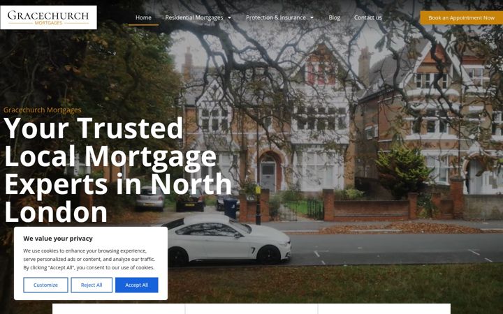 Screenshot of gracechurchmortgages.co.uk