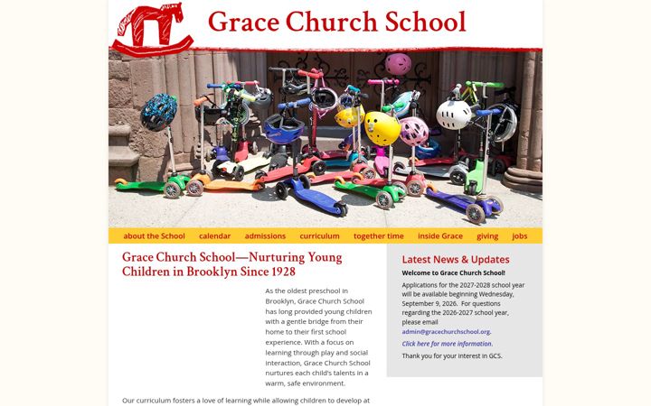 Screenshot of gracechurchschool.org