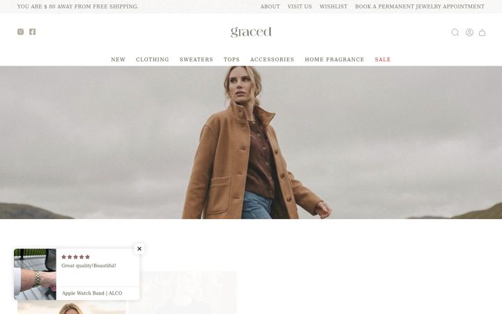 Screenshot of gracedshop.com