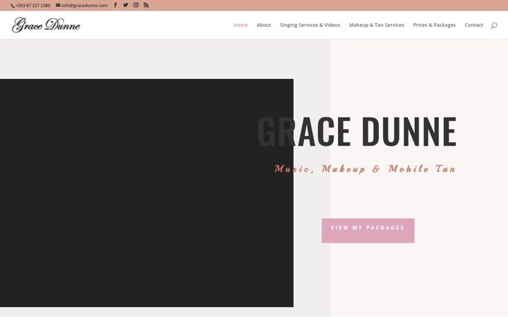 Screenshot of gracedunne.com