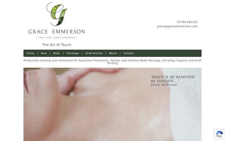 Kuvakaappaus sivustosta graceemmerson.com
