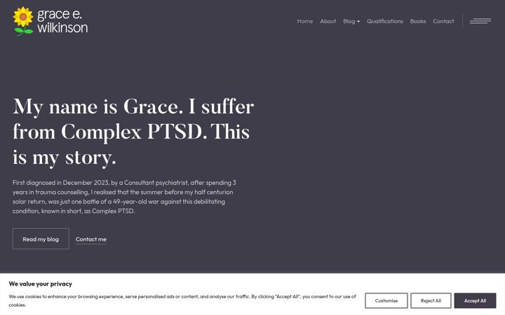 Screenshot of graceewilkinson.com