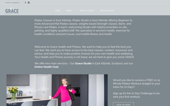 Screenshot of gracehealth.co.uk