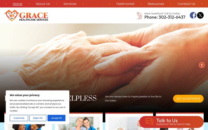 Screenshot of gracehealthcareservicesmd.com