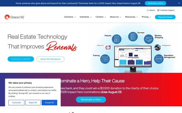 Screenshot of gracehill.com