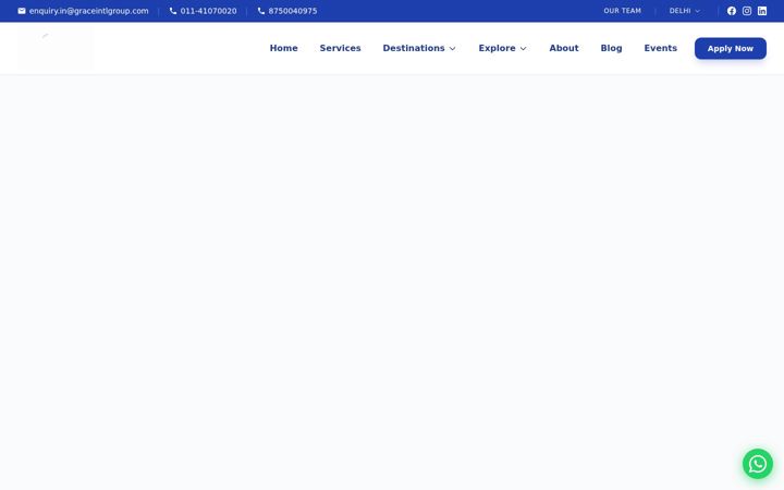 Screenshot of graceintlgroup.in