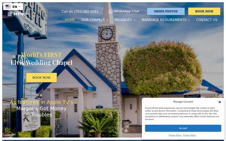 Screenshot of gracelandchapel.com