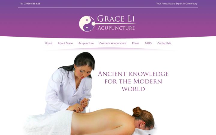 Screenshot of graceliacupuncture.co.uk
