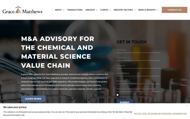 Screenshot of gracematthews.com