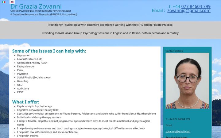 Screenshot of gracepsychotherapy.co.uk