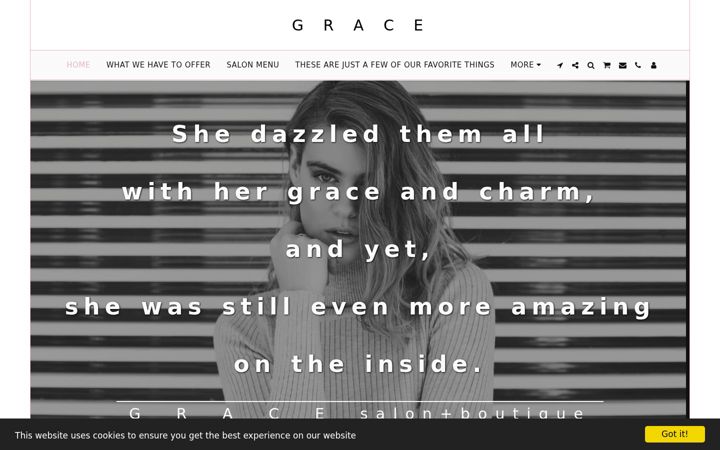 Screenshot of gracesalonandboutique.com