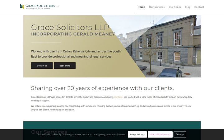 Screenshot of gracesolicitors.ie