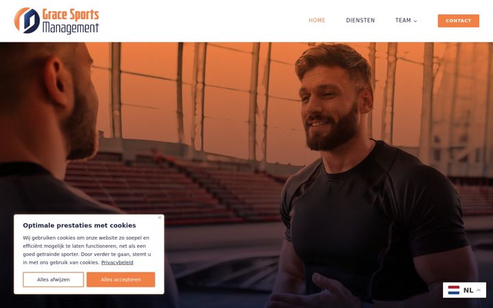 Screenshot of gracesportsmanagement.com