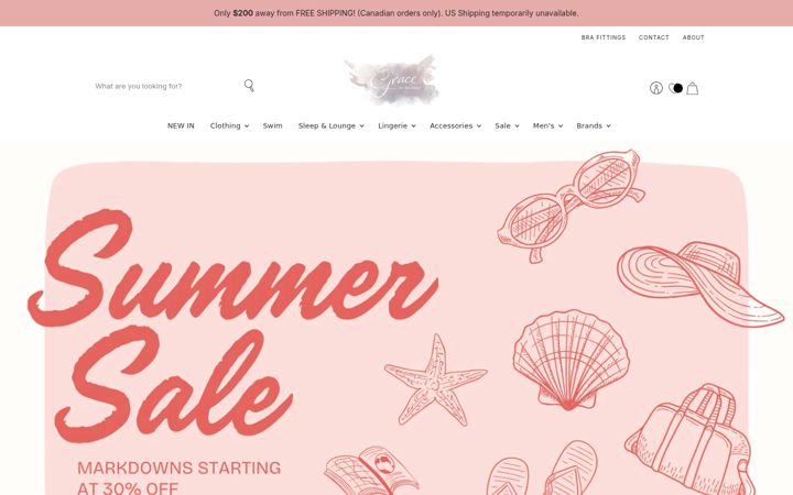 Screenshot von gracetheboutique.com