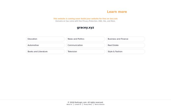 Screenshot of gracey.xyz