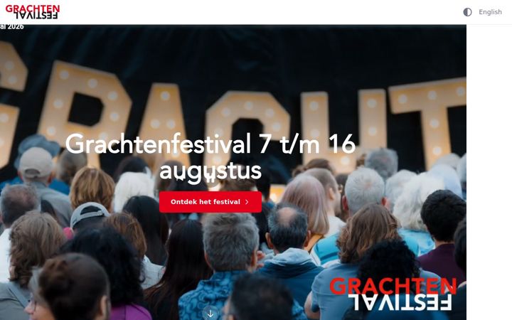 Screenshot of grachtenfestival.nl