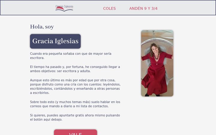 Screenshot of graciaiglesias.com