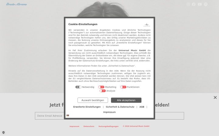 Screenshot of gracie-abrams.de