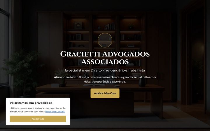 Screenshot of graciettiadvogados.com.br