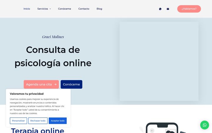 Screenshot of gracimolines.com