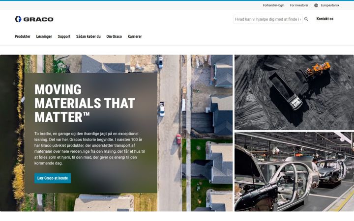 Screenshot of graco.com
