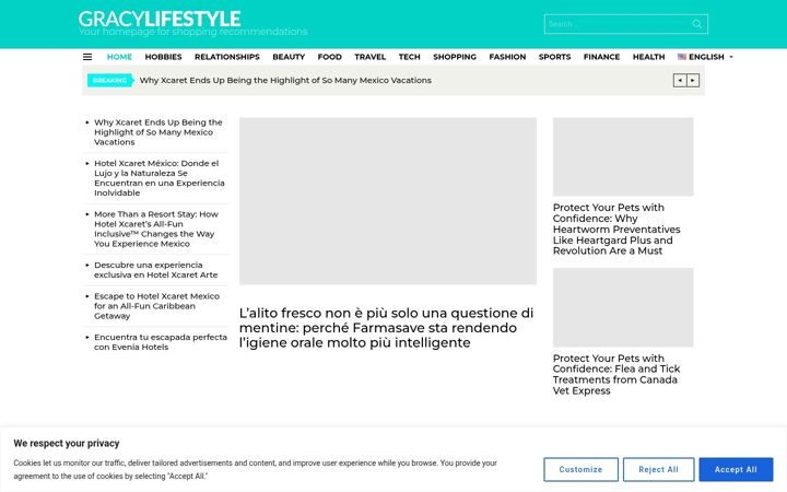 Screenshot of gracylifestyle.com