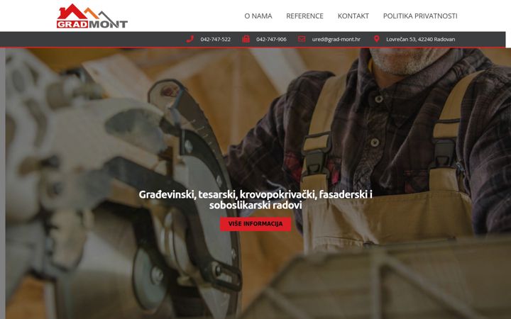 Screenshot of grad-mont.hr
