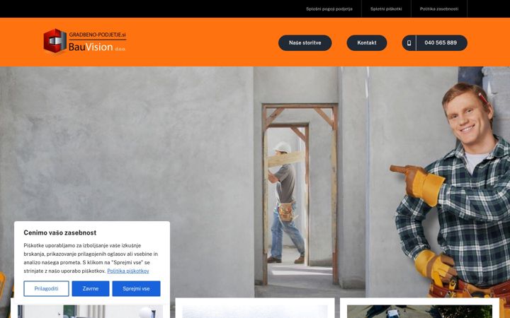Screenshot of gradbeno-podjetje.si