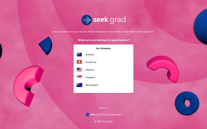 Screenshot of gradconnection.com