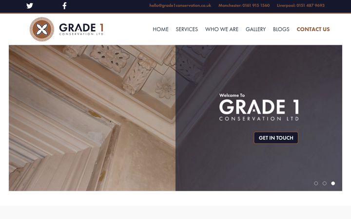 Screenshot of grade1conservation.co.uk