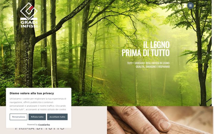 Screenshot of gradiinfissi.it