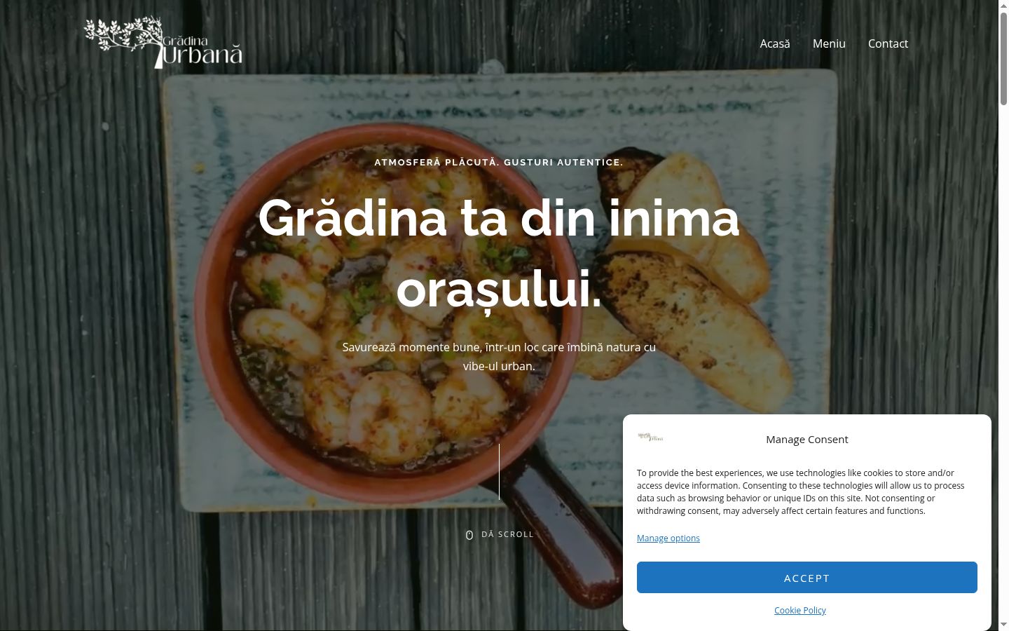Ekrānuzņēmums ar piekrišanas baneri, kas tika rādīts pirms jebkādas mijiedarbības