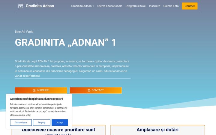 Screenshot of gradinitaadnan.ro