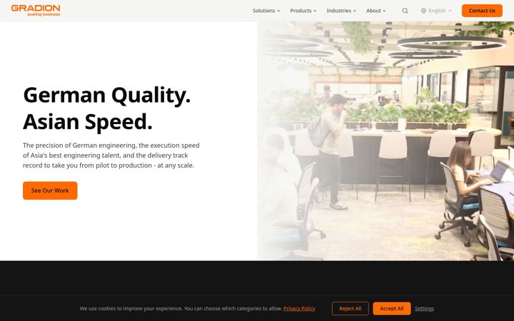 Screenshot of gradion.com