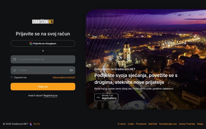 Screenshot of gradiscani.net