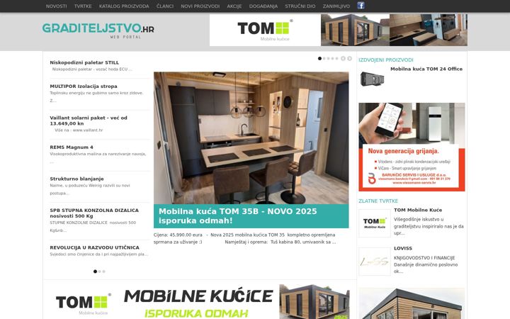 Screenshot of graditeljstvo.hr