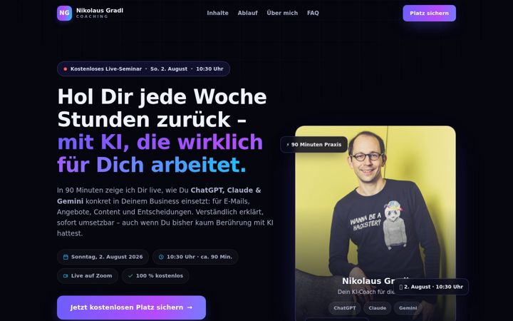 Screenshot of gradl.de
