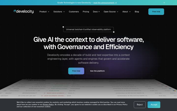 Screenshot of gradle.com