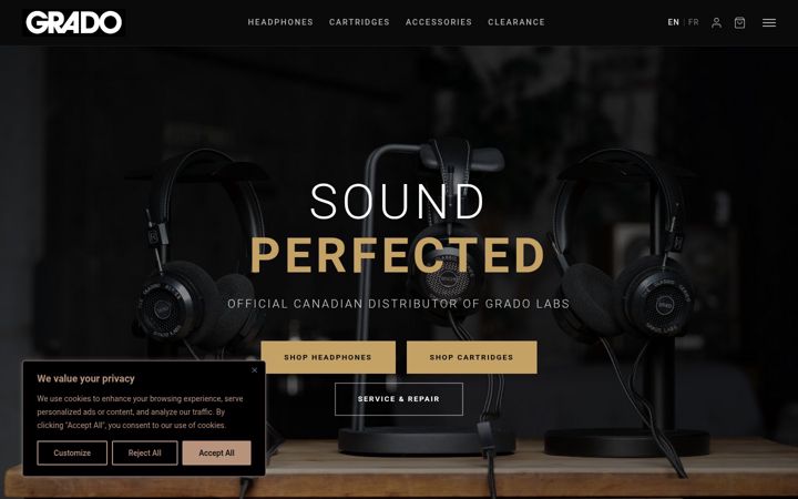 Screenshot of gradocanada.ca