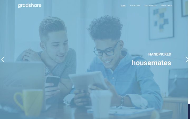 Screenshot of gradshare.co.uk