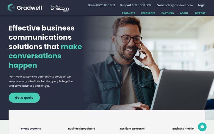 Screenshot of gradwell.com