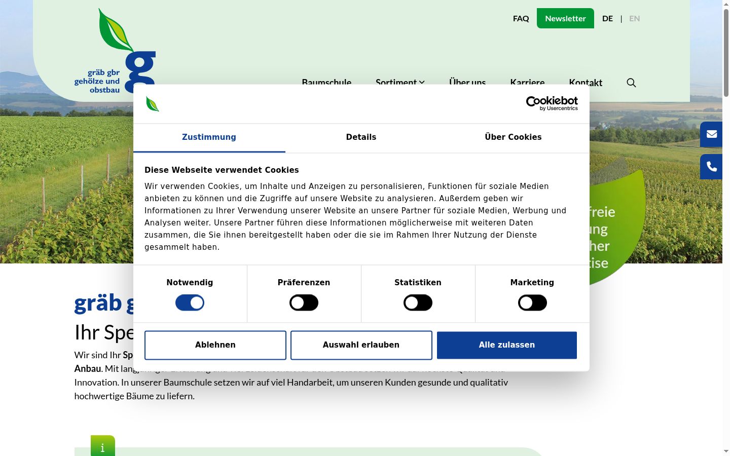 Zrzut ekranu banera zgody wyświetlanego przed jakąkolwiek interakcją