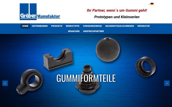 Skærmbillede af graeber-manufaktur.de
