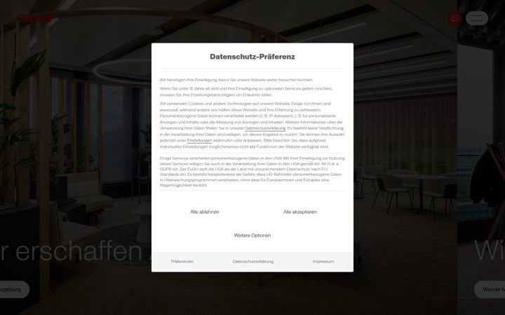Skærmbillede af graef-office.de