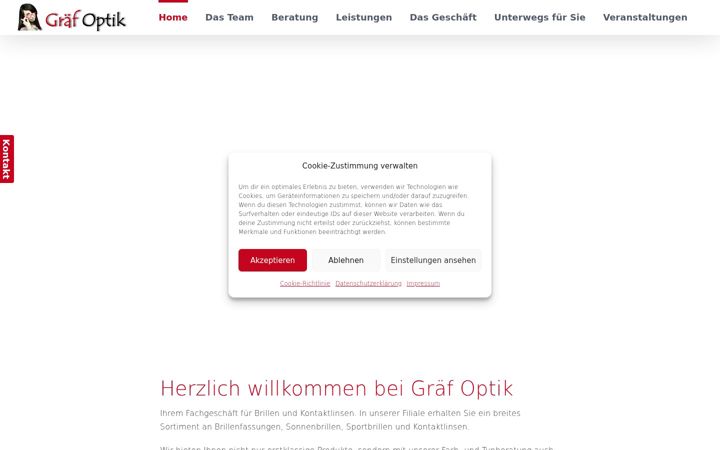 Skærmbillede af graef-optik.de